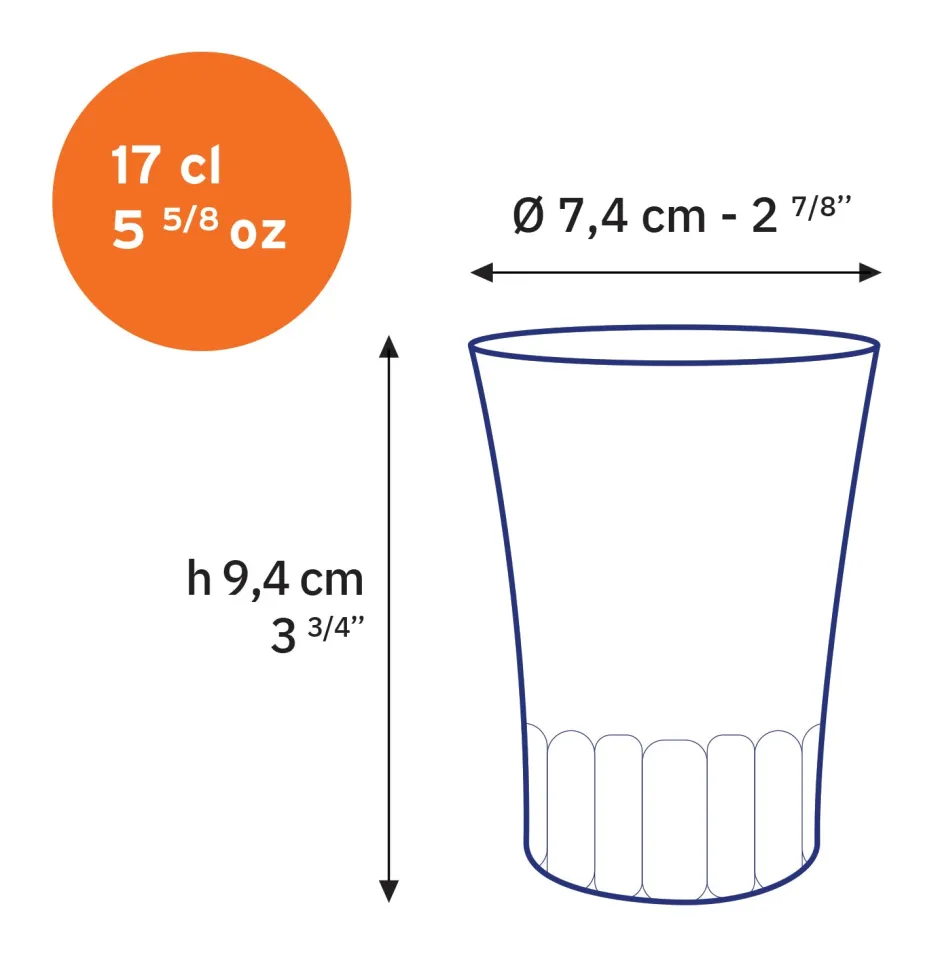 Duralex Professionnels De La Restauration|Tasses>Amalfi - Tasse en verre transparent 17 cl