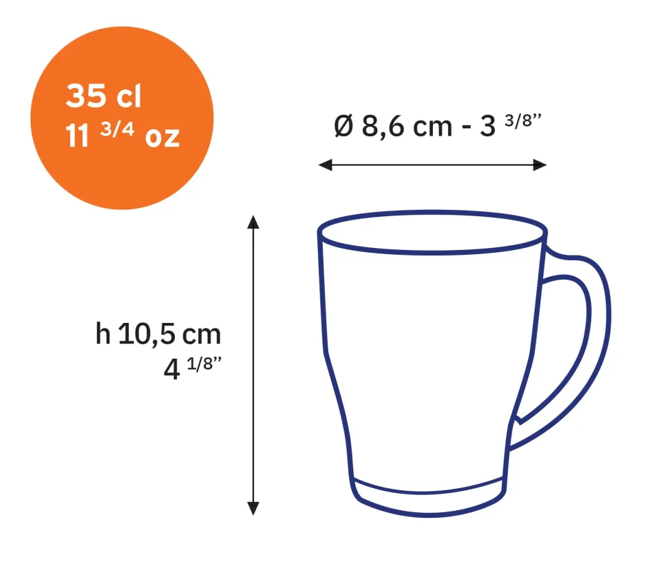 Duralex Professionnels De La Restauration|Tasses>Cosy - Mug en verre transparent 35 cl