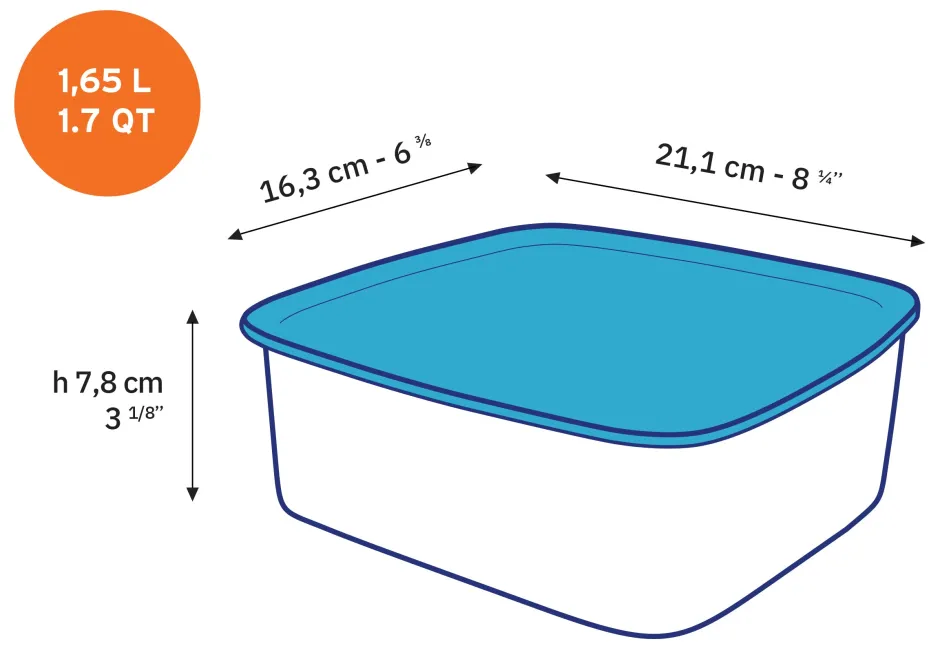 Duralex Kits|Professionnels De La Restauration>Freshbox - 3 boites de conservation rectangulaires multi-tailles