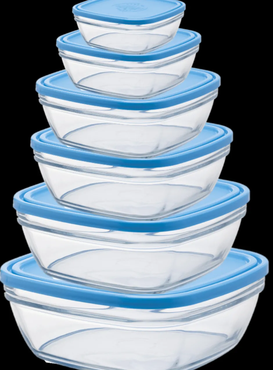 Duralex Professionnels De La Restauration|Kits>Freshbox - 6 Boites de conservation carrées multi-tailles