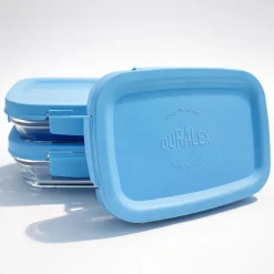 Duralex Professionnels De La Restauration|Boîtes Rectangulaires>Freshbox - Boite de conservation à ailette couvercle bleu 0.8L