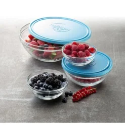 Duralex Boîtes Rondes>Freshbox - Boite de conservation ronde couvercle bleu 31cl