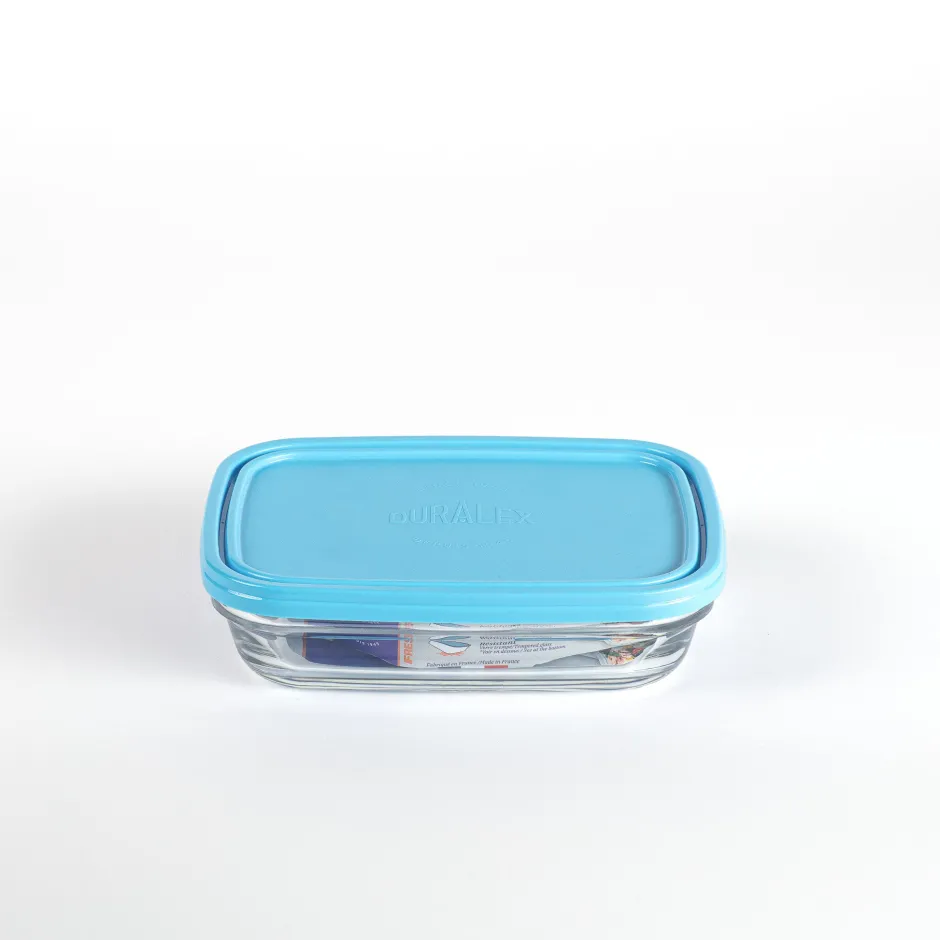 Duralex Professionnels De La Restauration|Boîtes Rectangulaires>Freshbox - Boite de conservation rectangulaire couvercle bleu 80cl