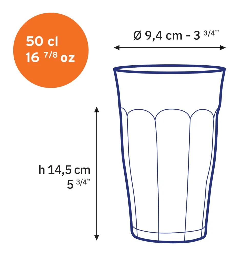 Duralex Professionnels De La Restauration|Verres À Bière>Le Picardie - Verre à eau - Transparent 50cl