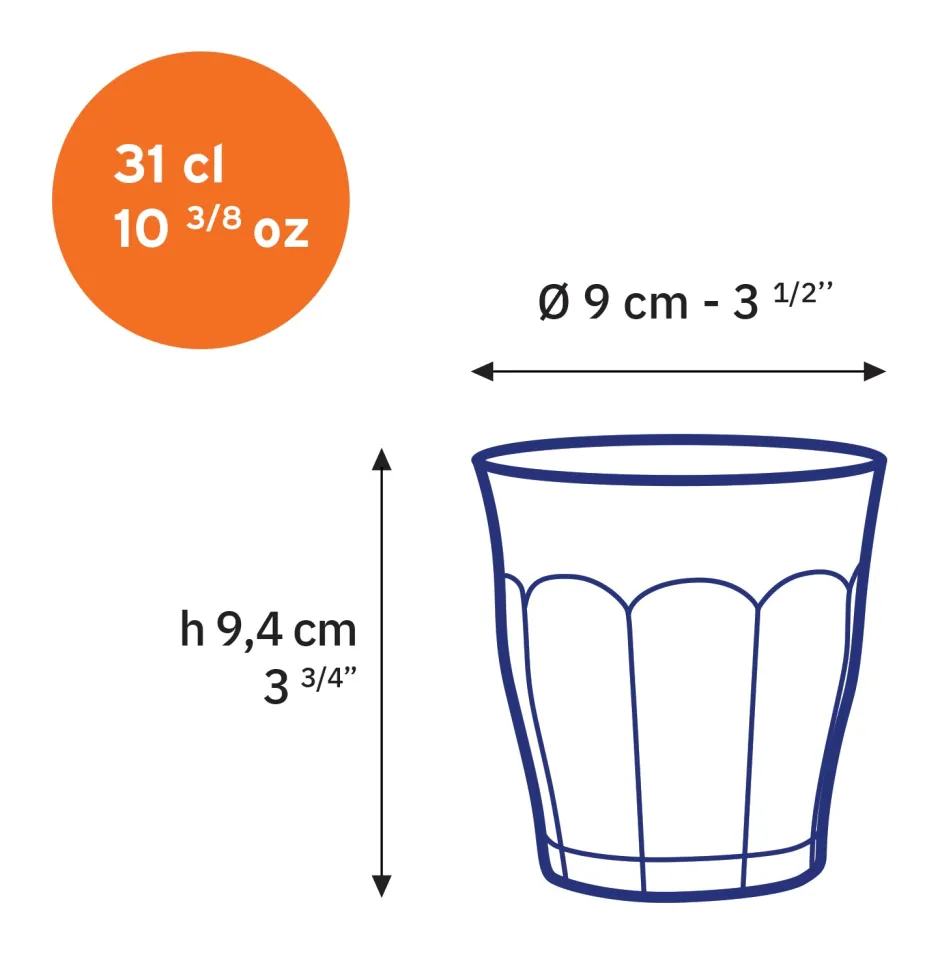 Duralex Professionnels De La Restauration|Verres À Eau>Le Picardie - Verre à eau - Saphir - 31cl