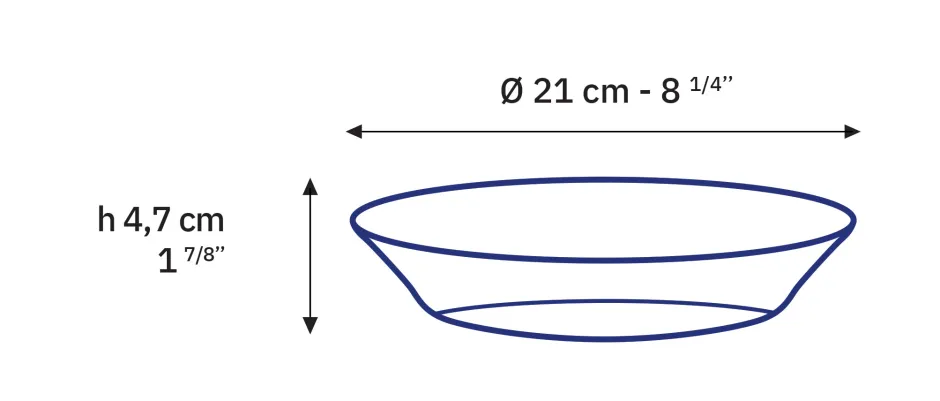 Duralex Professionnels De La Restauration|Assiettes>Lys - Assiettes creuses x6 - 21cm - Sépia
