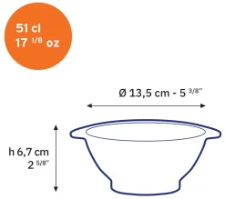 Duralex Professionnels De La Restauration|Bols>Lys - Bol en verre Vermeil à oreilles 51cl
