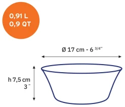 Duralex Professionnels De La Restauration|Saladiers>Lys - Saladier en verre - Vermeil - 17cm - 91cl