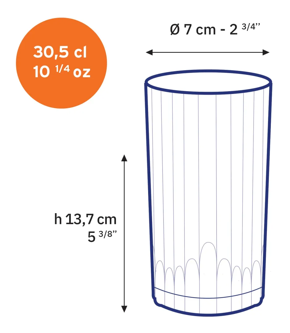 Duralex Professionnels De La Restauration|Verres À Cocktail>Manhattan - Verre à cocktail hauts transparents 30,5 cl